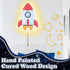 Aurelema Space Rocket Night Light Wall Lamp Sleeping Nursery Lighting Cute Floating Battery Operated Hanging Lamp