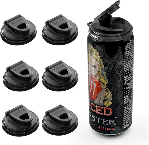 6-Pack Soda Can Lids Reusable BPA-Free Can Covers for Soda, Beer &