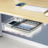 Large Under Desk Table Drawer Storage Organizer A4, Hidden Self-Adhesive Pencil Tray Drawer for Office - Clear White