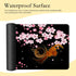 Gaming Mouse Pad with Stitched Edges, Sakura Cherry Blossoms Extended XL Desk Mat with Anti-Slip Base, 35''×15.7''