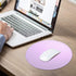 Dapesuom Round Mouse Pad, 8.7 x 8.7 Inch Premium Washable Non-Slip Rubber Base Cute Small Mouse Mat, Purple