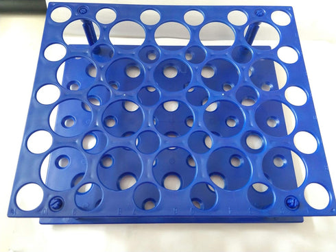 50-Well Blue Plastic Detachable Lab Test Tube Rack Holder for 10ml, 15ml, 50ml Centrifuge Tubes