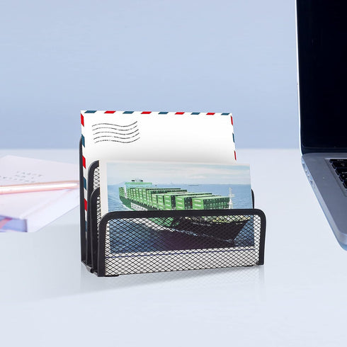 wishacc Desk Mail Organizer - Small File Holders for Desktop Document/Filing/Paper Organization