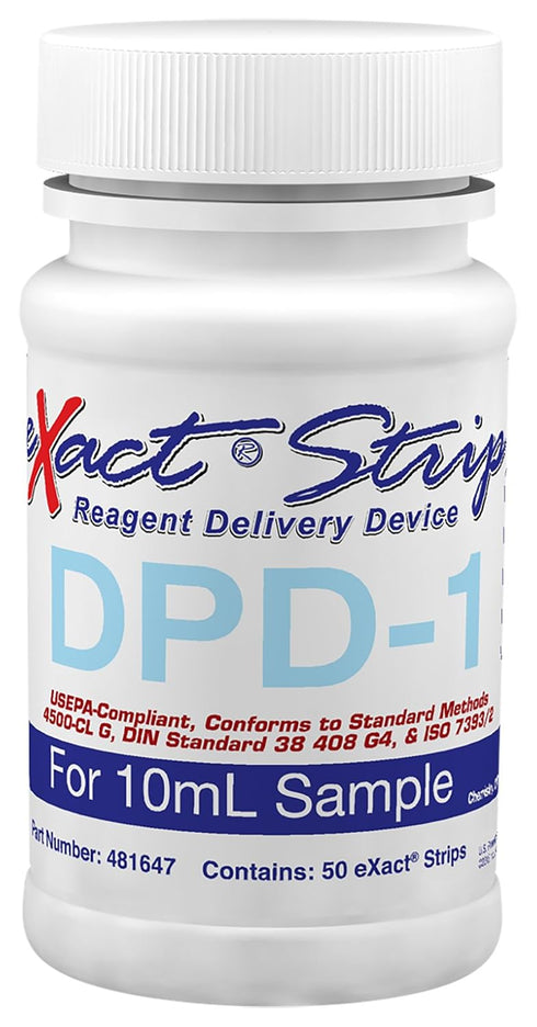 Industrial Test Systems 481647 Exact Strip DPD-1 Free Chlorine Reagent for 10Ml