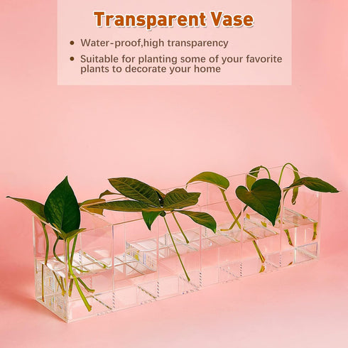 6 Jetec Acrylic Pen Holder Compartments Makeup Brush Stationery Organizer Pencil Holder for Desk Accessories, Cosmetic