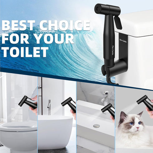 Handheld Bidet Sprayer for Toilet - Portable Stainless Steel Toilet Water Sprayer Seat Bidet Attachment for Personal
