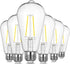 EDISHINE 6 Pack Dusk to Dawn LED Outdoor Light Bulb, Vintage Styled ST64 LED Edison Filament Bulb, 700LM 5000K Warm