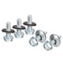 uxcell #14 x 3/4" Self Drilling Screws - 100pcs Zinc Plated Steel Roofing Screws with Rubber Washer