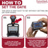 Heavy Duty Office Date Stamp with Received, Self Inking Dater, Style B, Blue & Red Ink