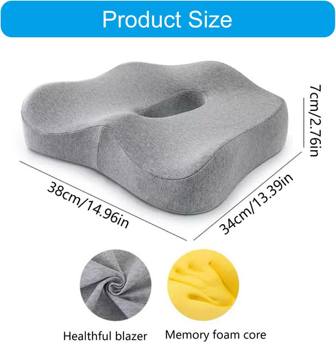Nazada Seat Cushion, Memory Foam Seat Cushion, Large Memory Foam Ergonomic Cushions, for Office Chair, Car Seats