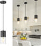 Black Pendant Lights Kitchen Island, Modern Hanging Lights Fixtures with Cylinder Clear