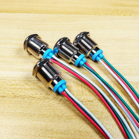 Gebildet 12mm(1/2 inch) 12mm 2 12V/24V/ 20mA Part(Pack 4) Bi-Color(Green&Red) Energy Saving Indicator Light, Color LED