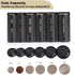 BSTKEY Pack US Coin Holder Coin Dispenser, Fanny with Banknote Waiters Purse Coin Sorter Coin Organizer, Black Coin