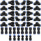 46 Pcs 4mm Pneumatic Quick Push in Connect Air Tube Fitting Kit, Includes Straight/Elbow/Tee/Splitter Connectors