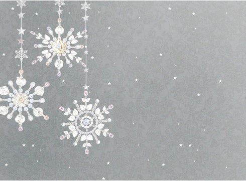 Tree-Free Greetings Holiday Greeting Cards, Gray Snowflake Happy Holidays, Vintage Brown Recycled Paper, 10-Pack
