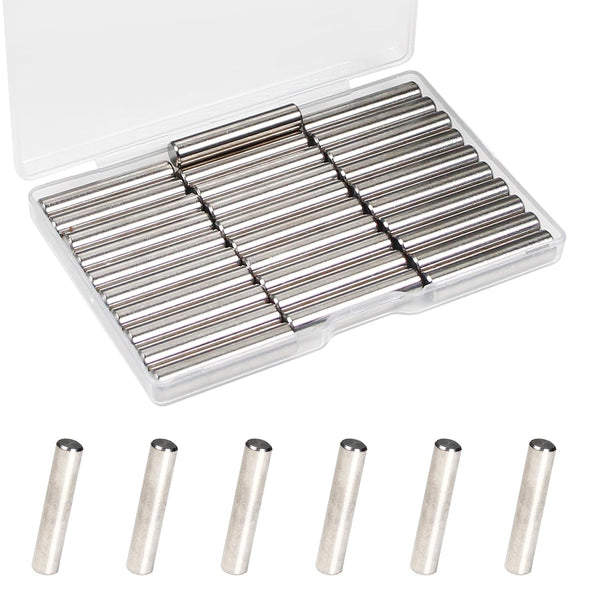 Juvielich 30Pcs M6 x 30mm Dowel Pin 304 Stainless Steel Cylindrical Dowel Pins