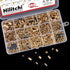 Hilitchi 460 Pcs M2 M3 M4 M5 Female Thread Brass Knurled Insert Nuts Assortment Kit for 3D Prints