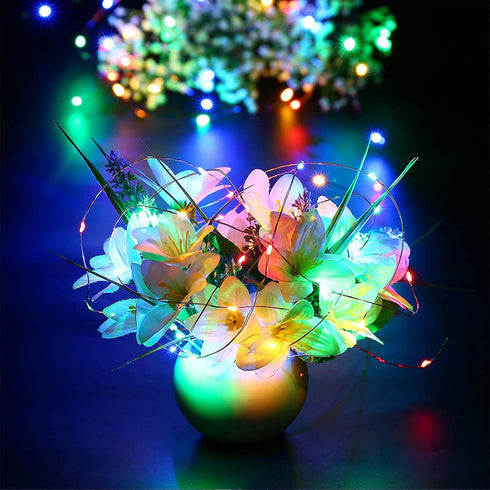 USB Fairy Lights 20 Ft, 120 LED Waterproof String Lights with On/Off Switch for Bedroom, Christmas Party (Multicolor)