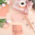 DONQTWAY 600 Set,Pink Package Pieces Thank You for Supporting My Small Business Stickers and Cards and Rose Gold Cute