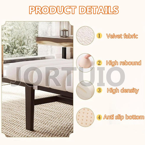 ZEaink Covers,4.5cm white,40x40x4.5cm) Bench Cushion Indoor Outdoor Furniture Window Seat Cushions Bay Window Cushion