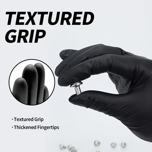Jointown Vinyl Exam Gloves, 4 mil Safety Glove, Latex-Free & Powder-Free, SGBE 8001 Synmax Disposable Medical Glove