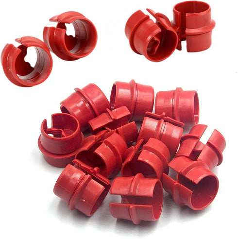 25pcs 3/4 Inch Non-Metallic Cable Connector, Snap Style Installation for Confined Areas, Three Cables #6-#8 (Red)