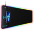 Large RGB Gaming Mouse Pad with Wireless Charging, LED Light, Non-Slip Rubber Base, Waterproof Desk Pad for Home Office