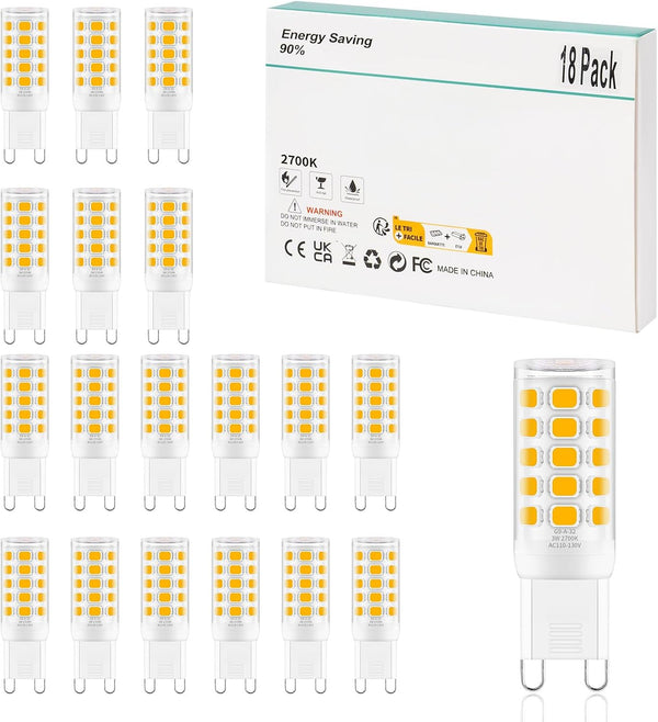 G9 LED Bulb Dimmable 3W, T4 G9 4W Replacement for 40 Watts