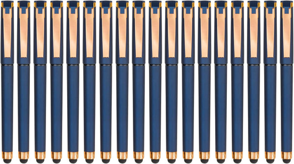 Linbsunne 18 Pack Black Gel Pens 0.7mm Medium Point Pen Office Pens 2-in-1 Stylus