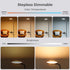 36W Dimmable 350Rotating LED Floor Lamp with Table & Shelves, Minimalist Stepless Torchiere with Dual Control (Remote