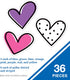 Carson Dellosa Kind Vibes 36-Piece Heart Bulletin Board Cutouts, Bright Neon and Black & White Heart Cutouts for