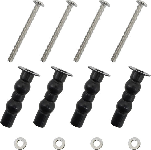 Toilet Seat Hinge Screw 2 Pack, Compatible with TOTO Toilet, Rubber Bolt Top Nuts Set for Replacement Kit