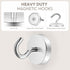Neosmuk Heavy Duty Magnetic Hooks, 120lb Super Strong Magnet for Cruise Cabins, Silver 6 Pack