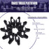 Swpeet 35Pcs M6 Zinc Plated Thumb Screw Kit, 5 Sizes, Three Prong Clamping Black Tee Wing Plastic Knob