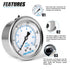 MEANLIN MEASURE 0~200Psi Stainless Steel Pressure Gauge - 1/4" NPT 2.5" FACE DIAL Liquid Filled for Water Oil Air