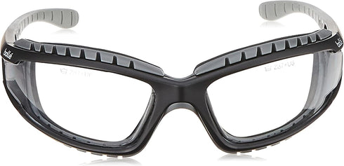 Boll Safety 253-TR-40085 Tracker Safety Eyewear with Black/Gray Polycarbonate + TPE Full Frame and Clear Lens