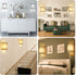 Set 3 Wall Sconces of Two, Fabric Shades Plug in Wall Sconces, Color Temperature Switching Modern Wall Light Fixtures