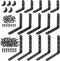 Hilitchi Stainless Steel Black L Bracket Corner Brace and Straight Bracket with Screws