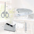 Office Stationery Set, Desk Accessory Kit, Stapler, Tape Dispenser, Ballpoint Pens, Scissors, 4 Piece