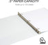 Samsill Durable 0.5 Inch Binder, Made in the USA, D Ring Customizable Clear View Binder, White, 4 Pack, Holds 125 Pages