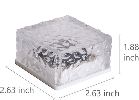 Epicgadget Solar Ice Cube Shaped Light, 2.8x2.8x2 inch Ice Cube Shaped Warm White Outdoor Solar Garden Decorative Lights for Walkway Pathway Backyard Christmas Decoration Parties (1 PC) by EPIC GADGET