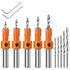 Lytool 5Pcs Countersink Drill Bit Set, Tapered Drill Bits for Woodworking with Depth Stop and Allen Wrench