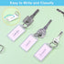 Coideal White Plastic Key Tags, 60 Pack Tough Key Chain Tag with Clear Label Window and Strong Split Ring