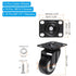 2" 4 Pack 462Lbs PATIKIL Swivel Caster Wheels, Silent Plate Casters with Screws Washer Without Brake Load Capacity