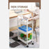 Generic 3-Tier Rolling Storage Cart - Plastic Mobile Organizer for Home and Office Use