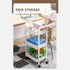 Rolling Carts with Wheels, Rolling Storage Cart with Handle and Lockable Wheels, Storage Cart On Wheels for Office