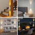 Dimmable 1pcs LYTARA Rechargeable Wall Sconces | LED Cordless Lamp with Remote, Motion Sensor, Metal Body | Battery