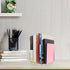SHINEOFI 2Pcs Pink Plastic Bookends Desk File Book Holders Decorative Reading and Study Book Stands for Office and Home
