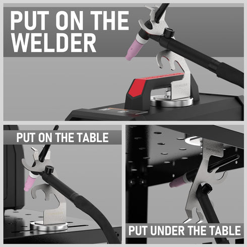 YESWELDER Welding Torch Holder - Magnetic for TIG Torches, Metal Stand with Strong Magnet Base