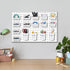 64 Pieces Pegboard Bins with Hooks and Loops, Pegboard Cups Assortment Organizer for Tools Storage Office Garage